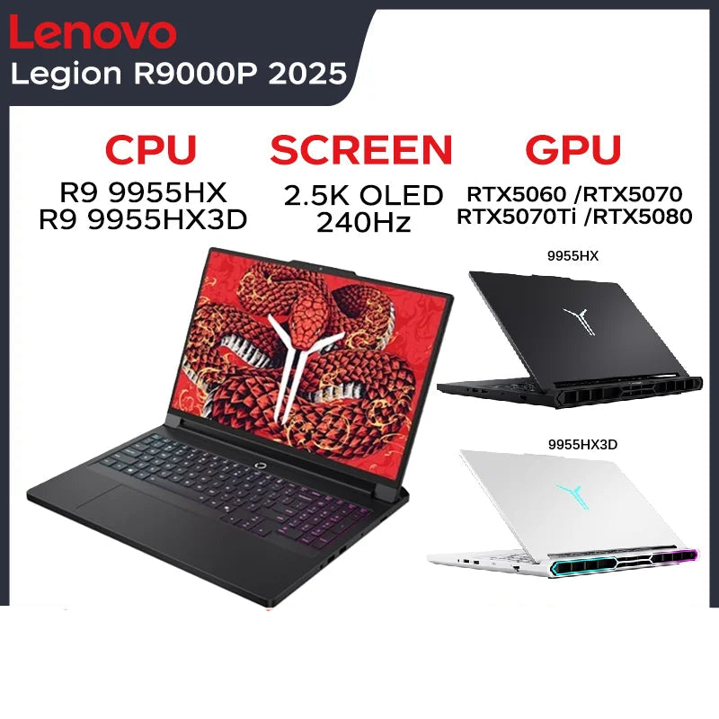 1TB 16“ AMD Ryzen 9 9955HX OLED Screen Bluetooth Lenovo Laptop