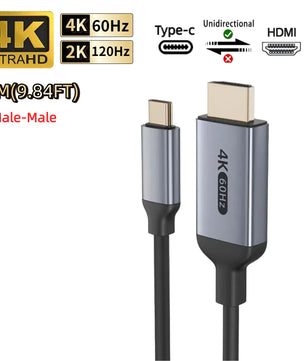 Aluminium 6mm HDMI-Compatible 1.4 Cable For MacBook
