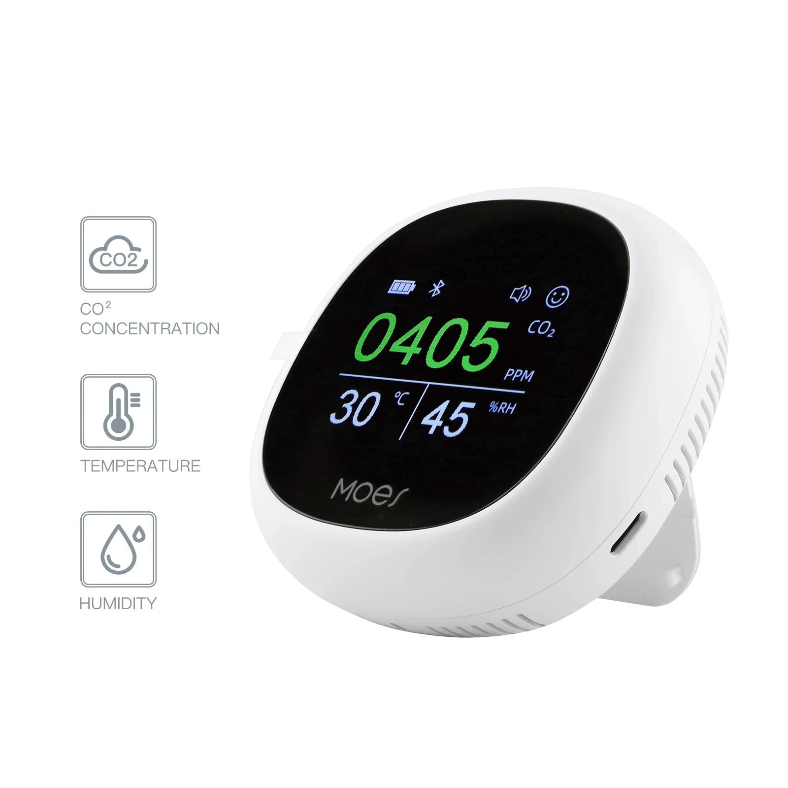 MOES Tuya WiFi Air Quality Monitor Temperature Humidity CO2 Detector