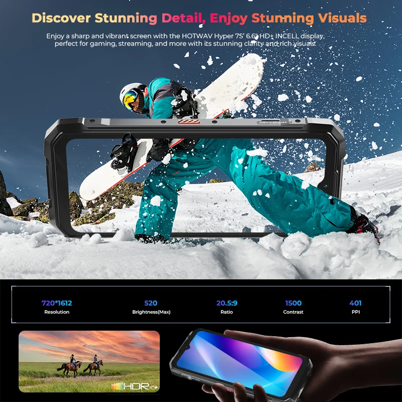 10800mAh 256GB Hotwav Hyper 7S 5G Rugged Smartphone