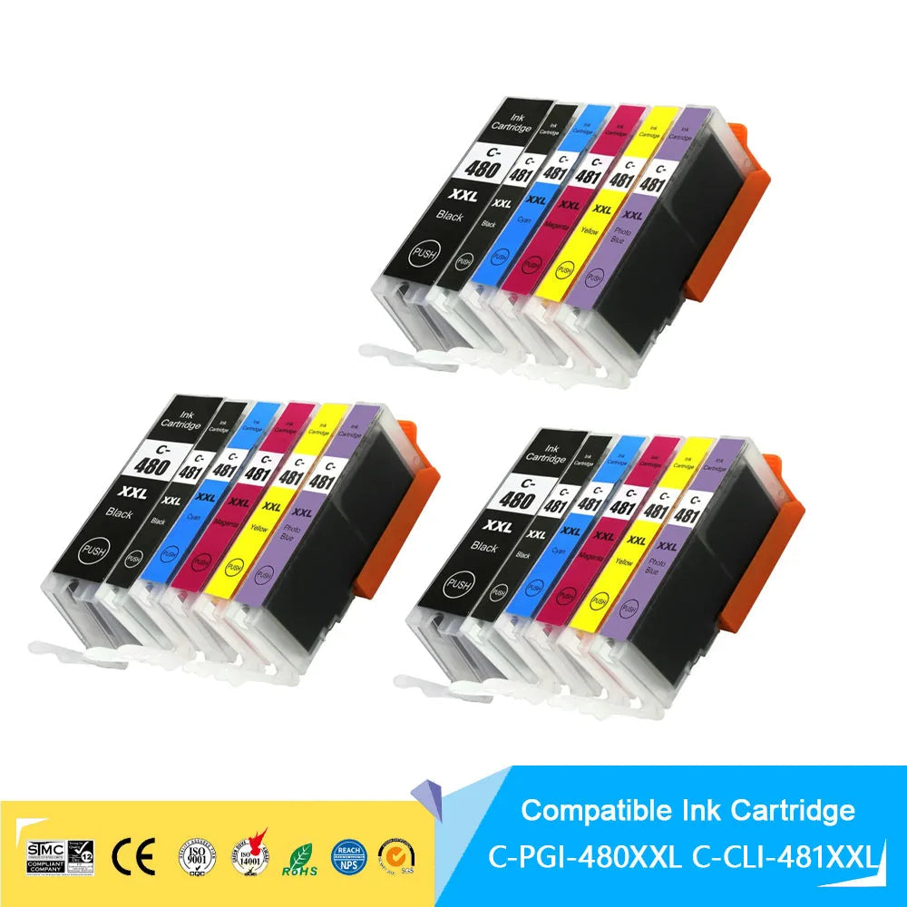 480XXL-481XXL Ink Cartridge For Canon PIXMA TS8140/TS9140 Printer