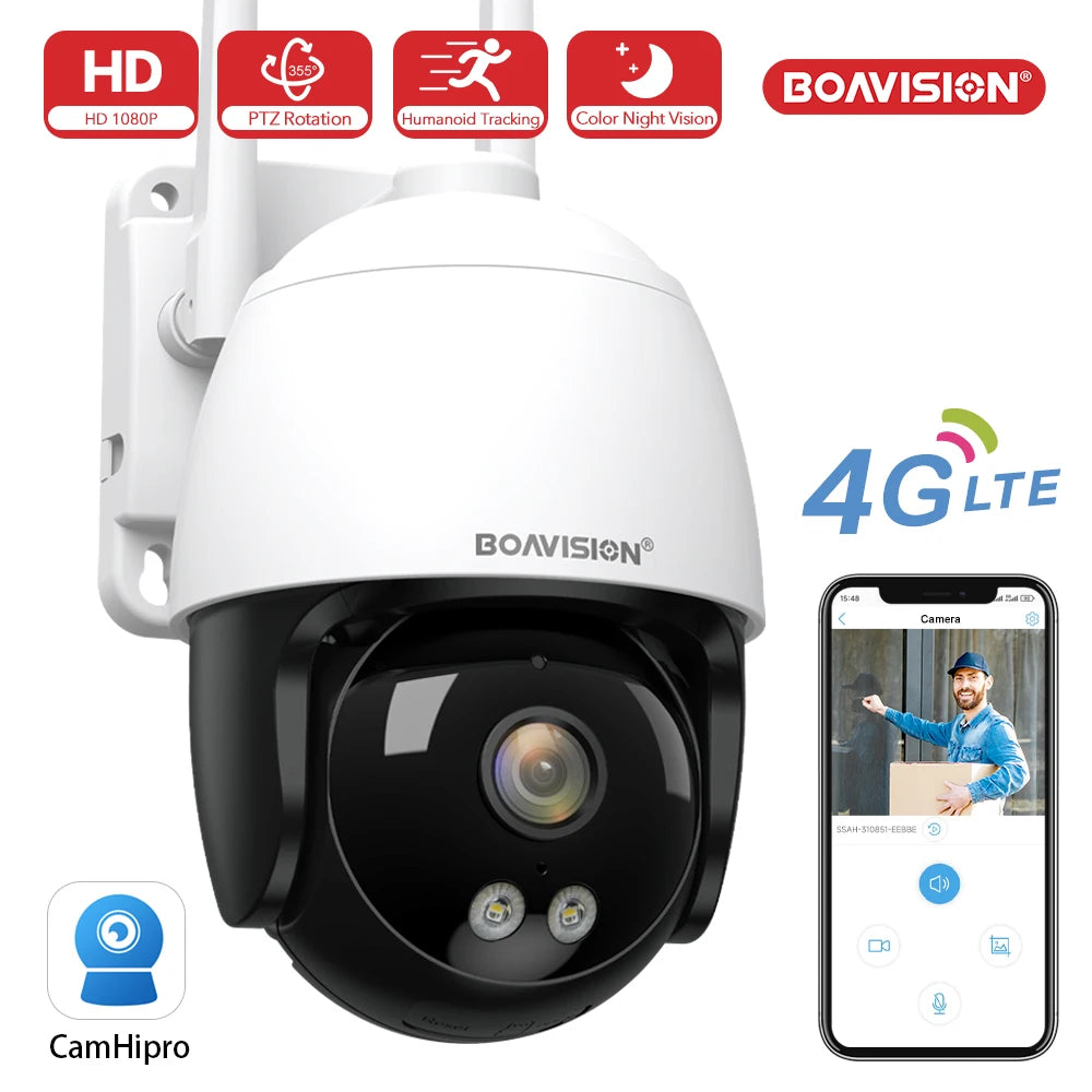 Boavision 2MP 4G Auto Tracking Two Way Audio Dome Camera