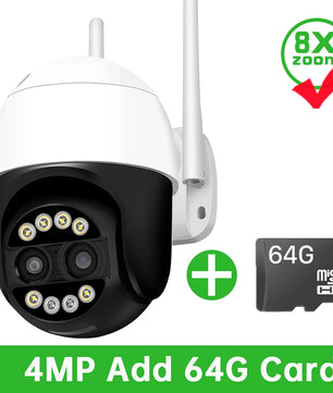 IP66 8MP Dual Lens Night Vision Auto Tracking Surveillance Camera