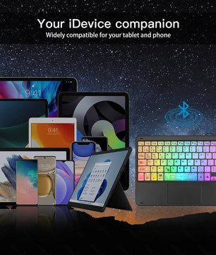 RGB Wireless Bluetooth Keyboard For iPad Android Windows Tablet