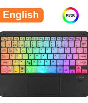 RGB Wireless Bluetooth Keyboard For iPad Android Windows Tablet