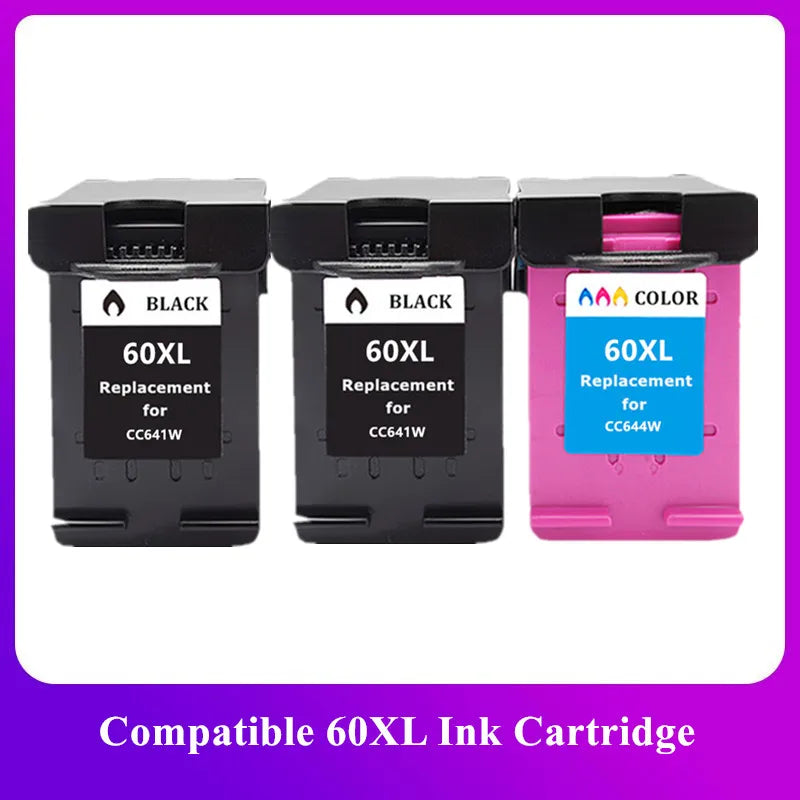 Ink Cartridge For HP60 60xl Deskjet Photo Smart C4680 Printer