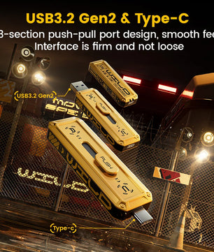 2TB Metallic USB 3.2 Rectangle Shaped Memory Stick Pen Drive