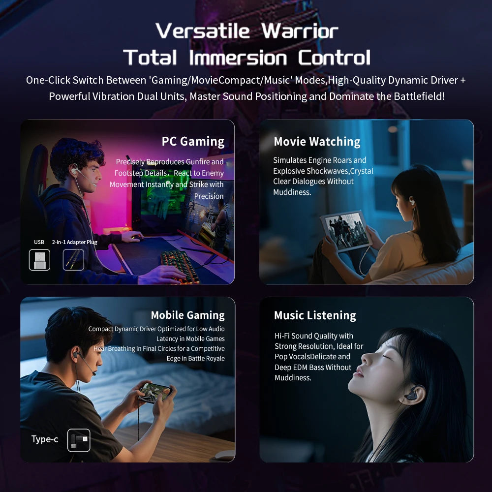 CVJ Metal 3.5mm Hybrid Technology Wired Bluetooth Earphones