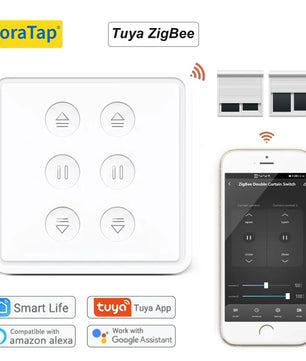 LoraTap 240V 300W Plastic WiFi Rolling Blinds Curtain Switch