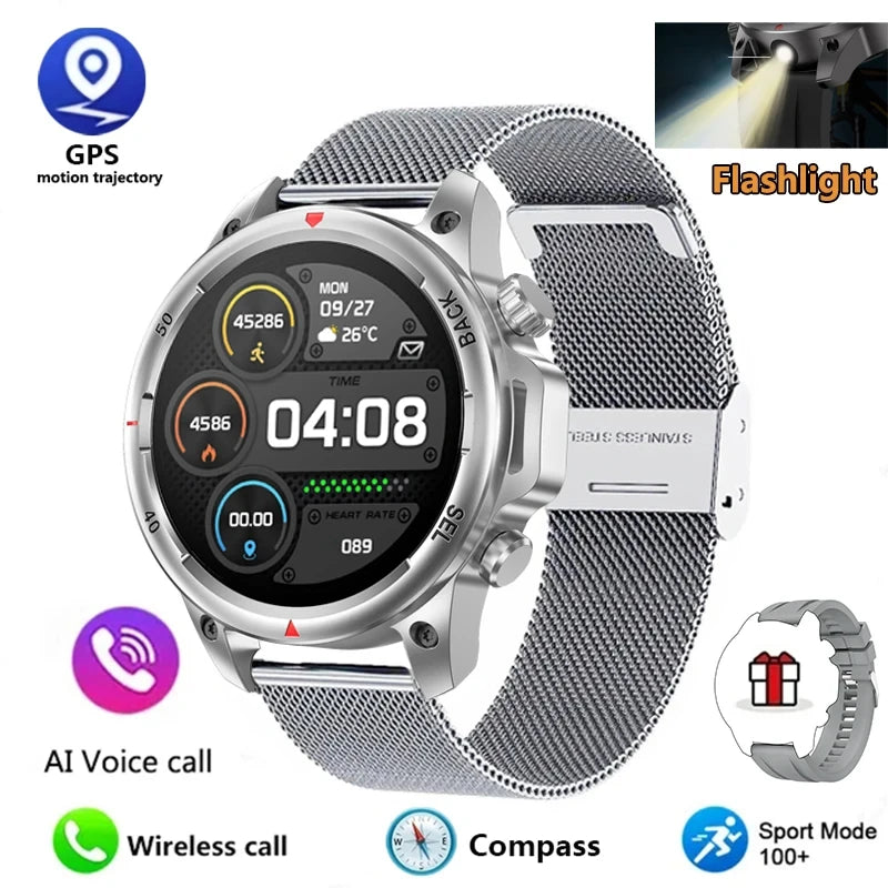 Alloy Waterproof Android Round Shaped Bluetooth Smartwatch
