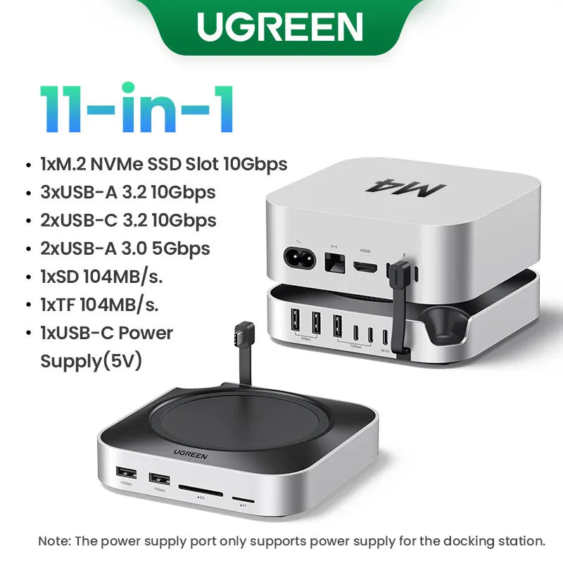 Ugreen 11-IN-1 Metal 10Gbps USB HUB Docking Station for Mac