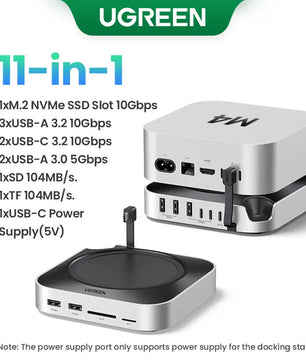 Ugreen 11-IN-1 Metal 10Gbps USB HUB Docking Station for Mac