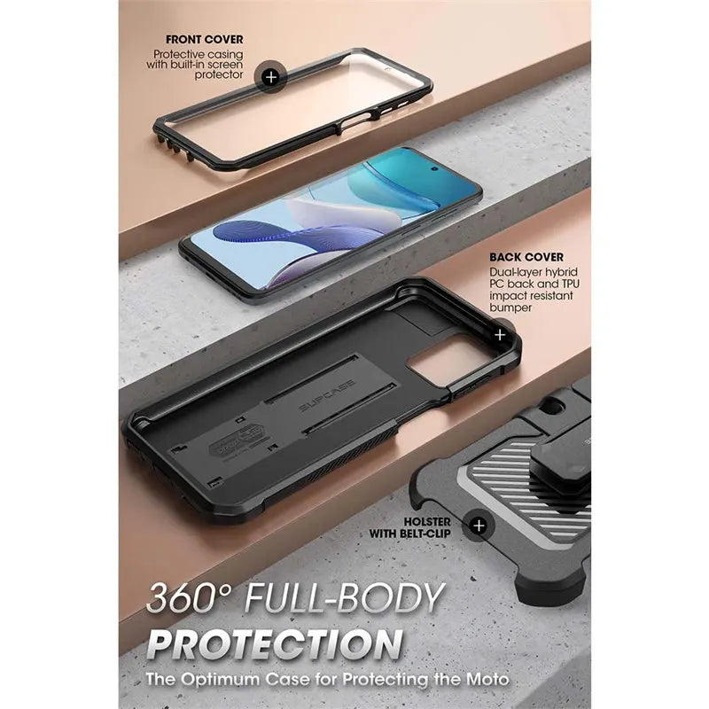 Polycarbonate Full-Body Case Built-In Protector For 5G Moto G