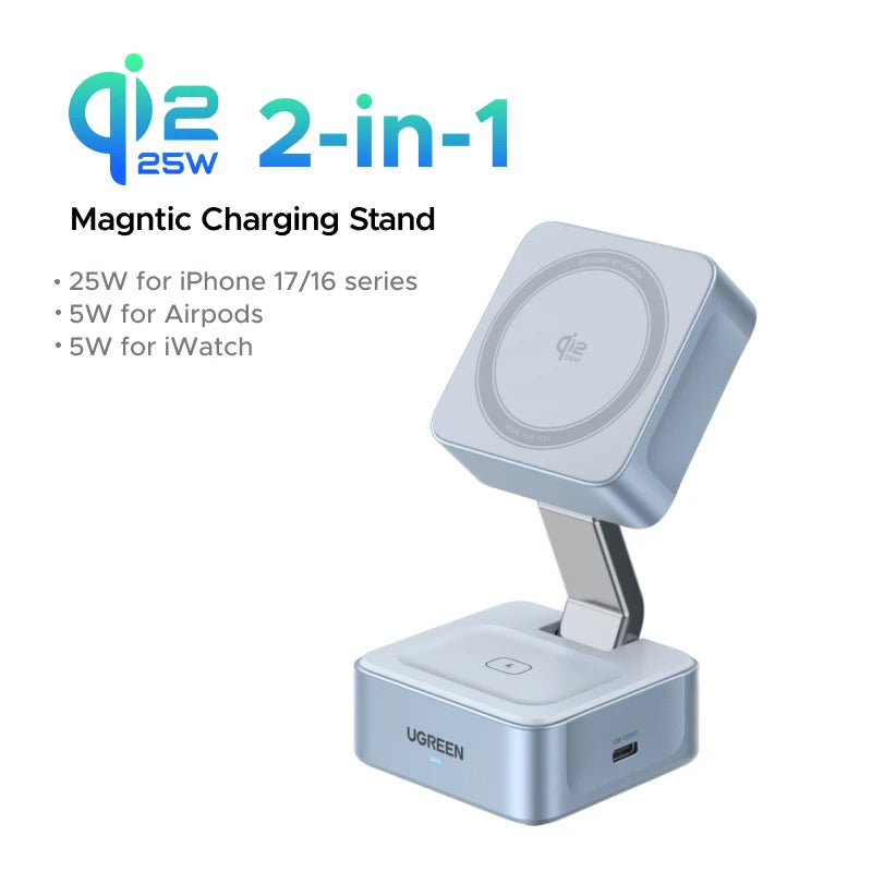 Ugreen Magnetic Wireless Charger Stand For Iphone 16/17 