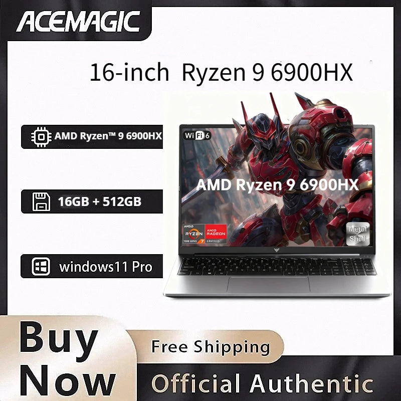 4400mAh 16" AMD Ryzen 9 6900HX Processor Windows 11 Laptop
