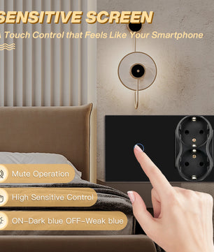 Bseed 10A Glass Panel Wireless WIFI Control Smart Power Socket