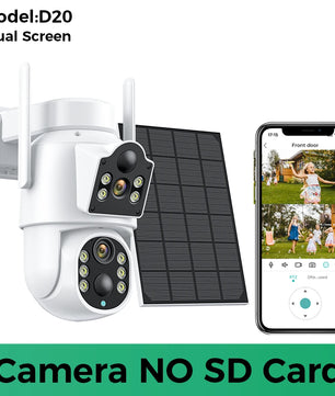 1080p 8MP 4K Solar Wifi Outdoor Dual Lens Surveillance Camera