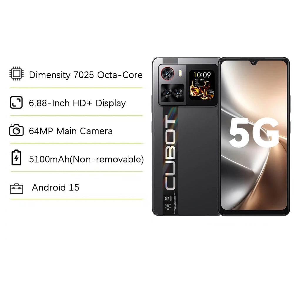 5100mAh 256GB Android Normal Screen Fast Charging Smartphone