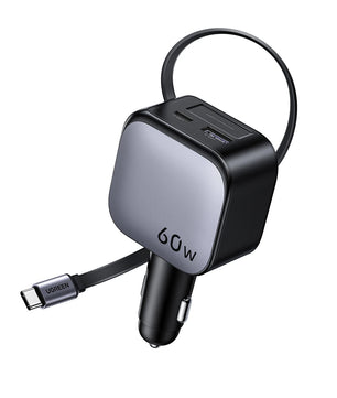 Ugreen 60W Alloy USB Type-C Car Charge For iPhone and Samsung