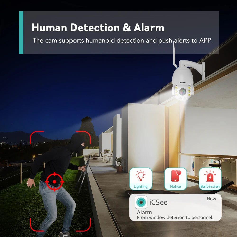 Boavision 8MP WIFI Night Vision Two Way Audio Dome Camera