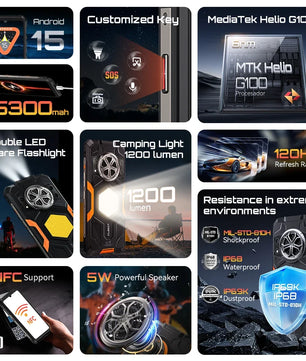 15300mAh 128GB Android KingKong Power 5 Rugged Smartphone