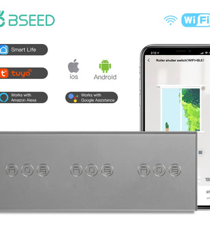 Bseed Alloy Multi Gang Roller Shutter APP Control Wifi Switch