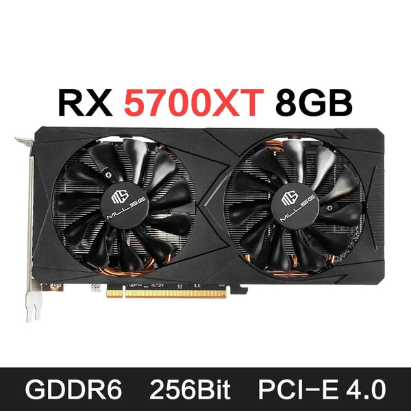 8GB RX5700XT Series GDDR6 Dual Fans Video Graphics Card For PC