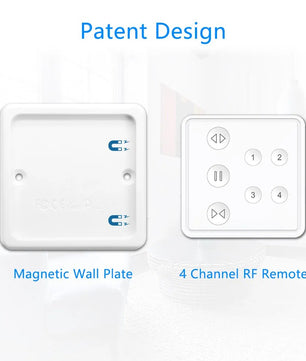 LoraTap 240V Plastic 4 Channels Portable Control Shutter Blinds Switch