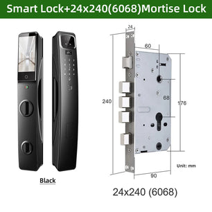 Aluminium Alloy Digital Fingerprint WIFI Reversible Smart Lock