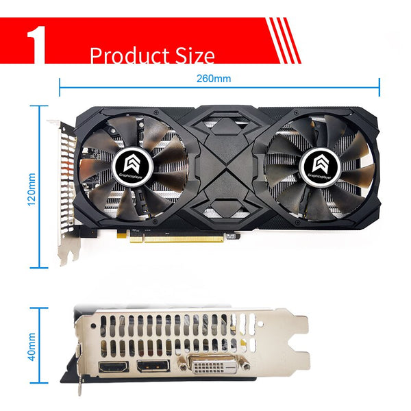 8GB RX580 Series Dual Fans Graphics Card For PC
