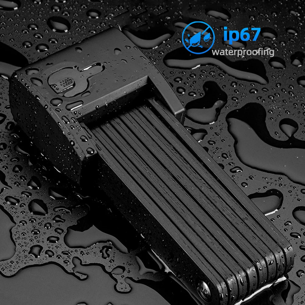 Stainless Steel Fingerprint Bluetooth Folding Bike Waterproof Lock