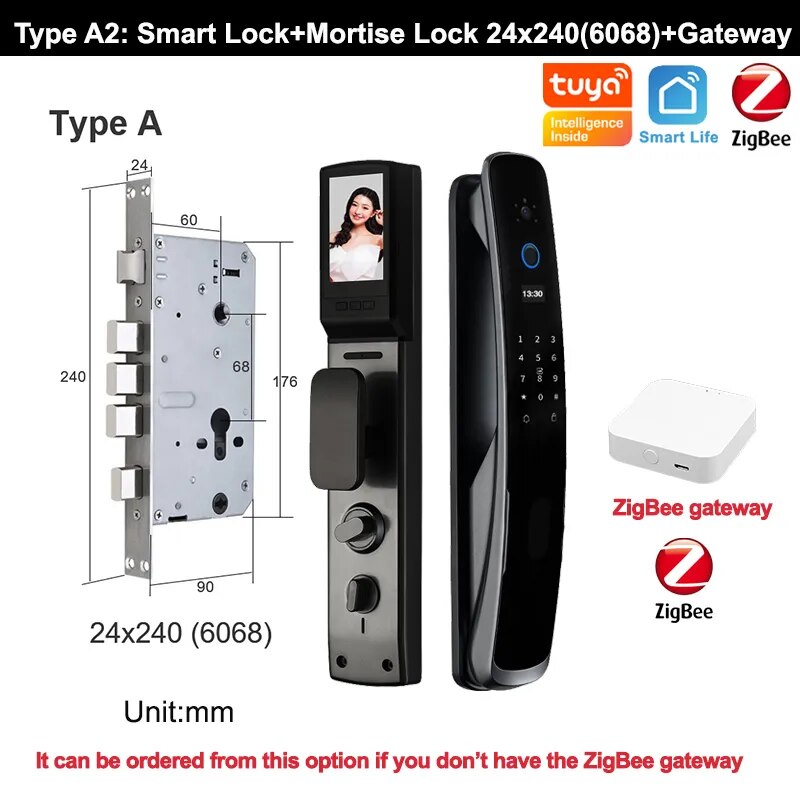 RayKube Aluminium Alloy Fingerprint Digital Smart Door Lock