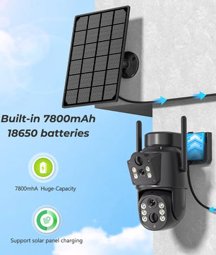 1080p 8MP 4K HD Solar WiFi Normal Supply Dual Lens Security Camera