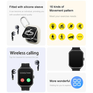 Silica Gel Waterproof Heart Rate Tracker Android Square Smartwatch