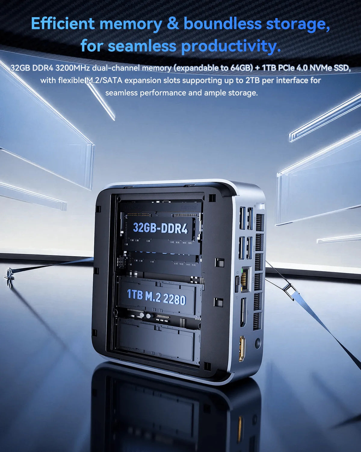 Mini PC With Intel Core I7-14650HX 32GB RAM 1TB SSD For Light Gaming