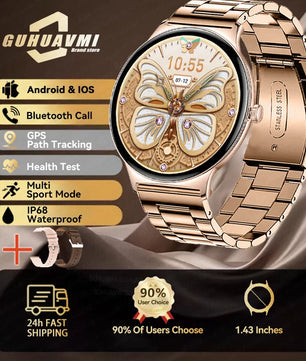 Silica Gel Full Touch Screen Android Round Shaped Digital Smartwatch