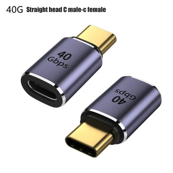 40Gbps Type-C Female To Type-C Male Straight Angle Fast Adapter