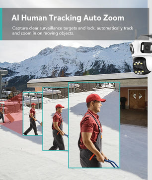 Boavision 12MP WIFI 4 Screen Auto Tracking Security Dome Camera