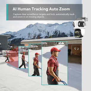 Boavision 12MP WIFI 4 Screen Auto Tracking Security Dome Camera