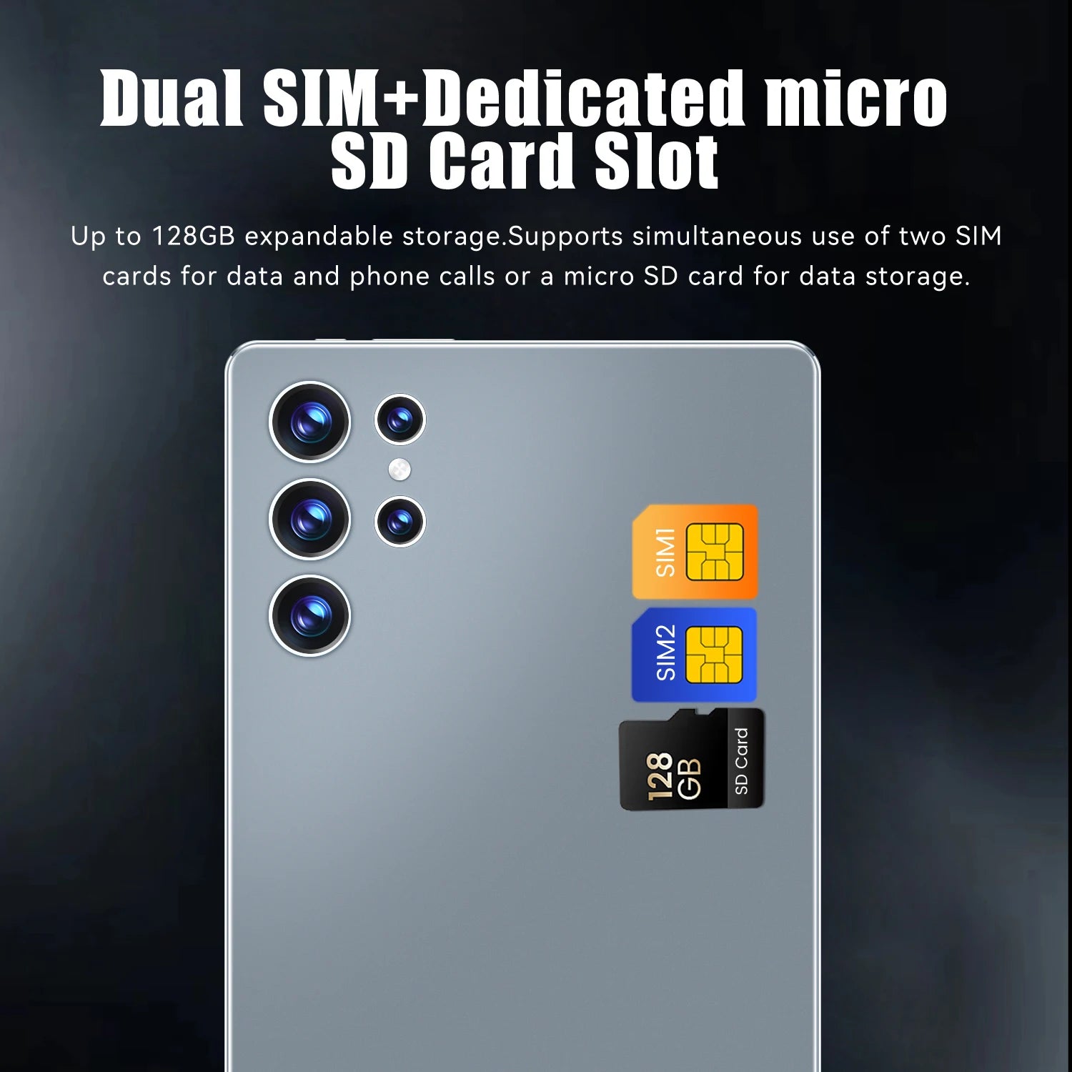 Sauenaneo 10.1-inch 4GB/64GB Dual Camera Dual SIM Card Tablet
