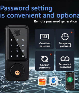 RayKube Aluminium Alloy Fingerprint Digital Smart Door Lock