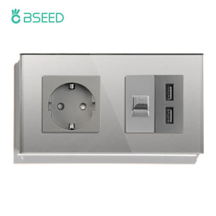 Bseed 16A Glass Panel Wireless WIFI Control Smart Power Socket