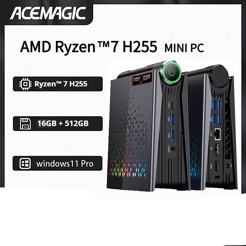 ACEMAGIC 16GB DDR4 512GB AMD Ryzen 7 H255 Mini PC Desktop