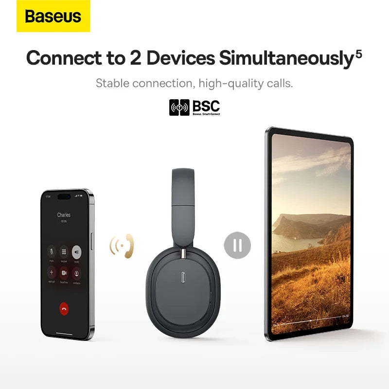 Baseus Plastic Wireless Bluetooth Comfortable Gaming Headset