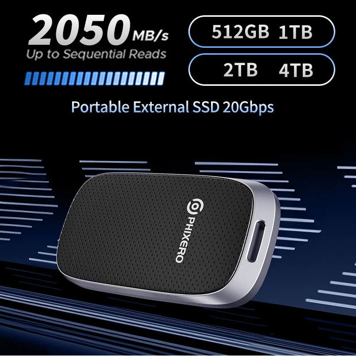 512GB External Portable Solid State Drive For Laptop And Desktop