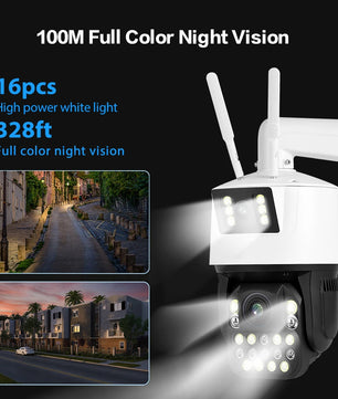 Boavision 6MP WIFI Dual Lens Auto Tracking Audio Dome Camera