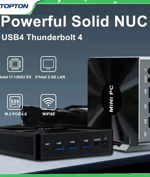 Topton Intel i7 1360P Solid Nuc D17 Gaming Mini Computer