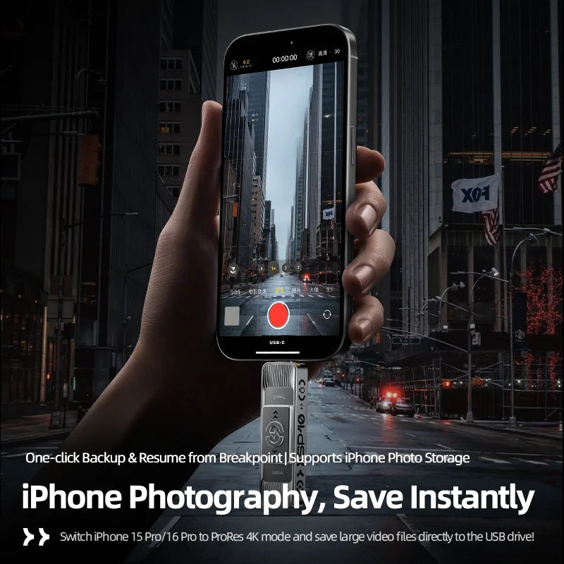 128GB-256GB USB Type-C 3.2 Gen 2 Pen Drive For Iphone 