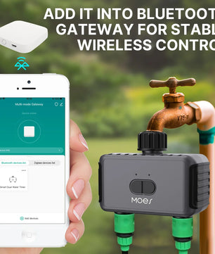 MOES Smart Bluetooth Sprinkler Timer with App Control & Rain Delay