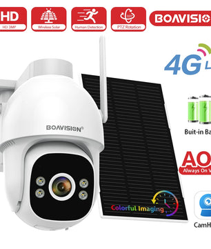 Boavision 4G 128GB Solar Outdoor Night Vision Security Camera